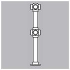 00-d105-3 Lavi Industries Polished Brass Double Line Ball Tee Post
