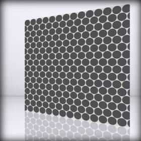 100004040 Bedrosians Marin - Penny Round 11 Inch X 12 Matte B Black Sea