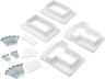 1182-2pk Vinyl Fence Railing Deluxe Bracket Sets White Df 850007671723