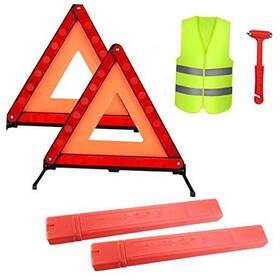 141211 170223 Warning Triangle Kit Safety Car Roadside Emergency With
