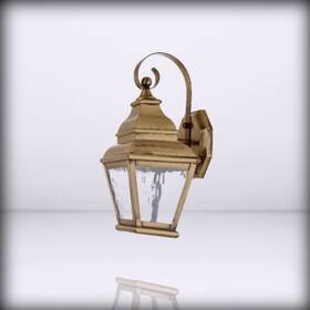 2601-01 Livex Lighting - Transitional 1 Light Outdo Antique Brass 6.5 W X 15.5