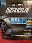 299743 Rocksolid Lot Of Polycuramine Metallic Floor Coating Gunmetal