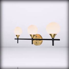3003 3003/3w Warehouse Of - Tiffany Aeneas 23 Inch Brass For Finish Wall Matte Black And Bras