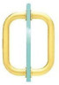 313041381381 Crl Gold Plated Tubular Diameter Shower Door Pull