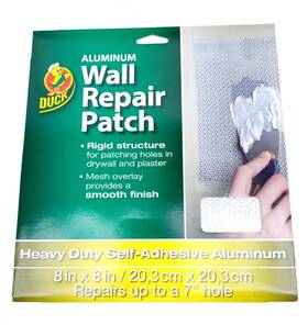 3m 075353414507 Duck Brand Aluminum Wall Repair Patch Self-adhesive 8 Inch X