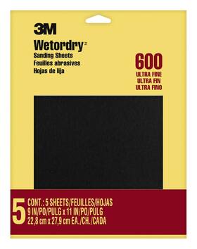9084 3m Wet Or Dry Sandpaper 9 Inch X 11 600 Grit Ultra 1 Pack No Color