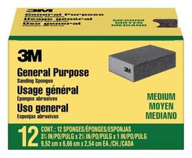 Cp002-12p 3m Sanding Sponge Block 12-pk Med Grit 3-3/4 In X 2-5/8