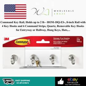 Hom-18q-es 3m Er7701389 Command Key Rail Holds Up To 2 Lb 8-inch With 4 Hooks