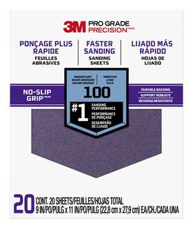 Shcp100-pgp20t 3m 9 Inch X 11 100 Grit Professional Grade Sandpaper Package Of 20