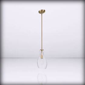 42456nbrcs Kichler For Everly - 13.75 1-light Bell Pendant With Clear See Natural Bra