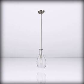 42456nics Kichler For Everly - 13.75 1-light Bell Pendant With Clear Se Brushed Nick