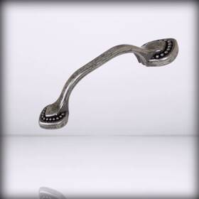 4354-wn-25 Gliderite Hardware - Beaded Spade Cabinet Weathe Weathered Nickel Fin