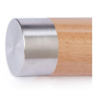 44-600w-45 Buyrailings Flush End Cap For Wood In Satin Stainless Steel