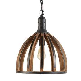 47th & Main 195002289772 And Modern Pendant Light Fixture Wood Shade Hanging Lights For Kitche