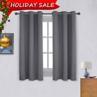 Ntgmblksld24263c1 4bgfyupgwn Nicetown Thermal Insulated Grommet Blackout Curtains Bedroom Grey