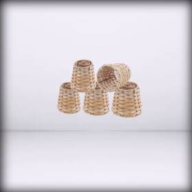 51005-5 Aspen Creative - For Empire Clip-on Chandelier Lamp Shade Natural Bana