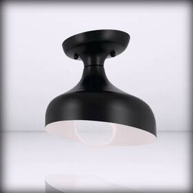 52599bk Kichler Sisu - Semi Flush 1-light 7 In Black