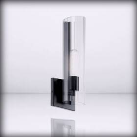55165bk Kichler Jemsa - 1 Light Wall Sconce For Modern With Clear Fluted Glass In