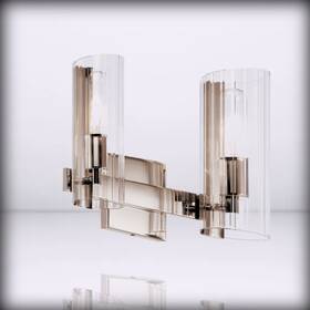 55167pn Kichler Jemsa - 2 Light Vanity For Modern With Clear F Polished Nickel 13