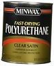 63010444 Minwax Fast Drying Polyurethane Clear Finish Quart Satin