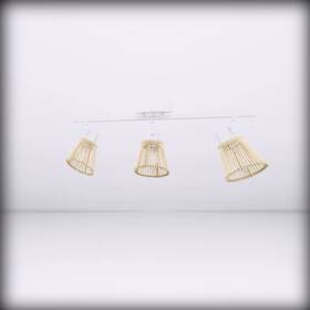 64000043 Globe Electric - 22 3-light For Track Lighting Matte White Bamboo S
