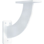 889274937270 Ekena Millwork Bradford Steel Bracket Hammered White