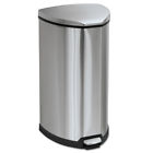 9687ss Safco Products Waste Receptacle Triangular Stainless Steel 073555968705