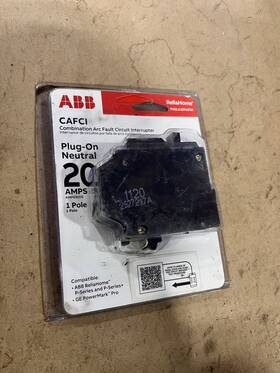 Thql1120paf2a Abb Reliahome 20a Plug-on Neutral Cafci Circuit Breaker
