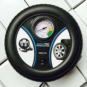 Qp-9jce-4l21 Abovetek 12v Dc Portable Air Compressor Digital Automobile Tire Pump - Car