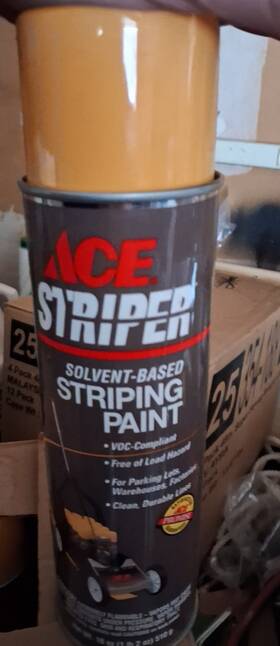 1001114 Ace Striper Yellow Solvent-based Striping Paint Spray 18 Oz