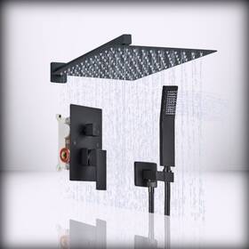 Ack-2719843771 Ackwave Shower Faucet Matte Black For System With 12 Rain H