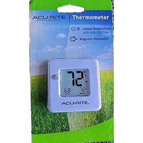 00307 Acurite Digital Indoor Thermometer High& Low Records Compact F C Magnetic Mount