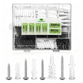 Bih307 Aiduwanfu 320pcs Drywall Anchors Heavy Duty With Self Drilling Wall And Screws