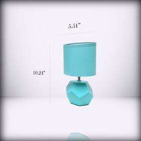 Lt2065-blu All The Rages Inc. Simple Designs - Round For Prism Mini Table Lamp With Matchi
