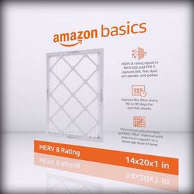 Bp80s.011420-6 Amazon Basics Merv 8 For Ac Furnace Air Filter - 14x20x1 6-pack White 6 P