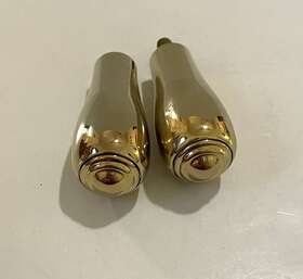 060354-0990a American Standard Metal Faucet Hot Cold Lever Handles Polished Brass