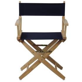 032-10 American Trails 206-00/032-10 Extra-wide Premium 18 Inch Directors Chair Natural Frame With Navy Color Cover