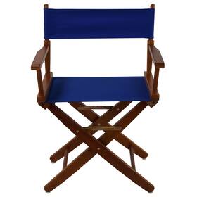 032-13 American Trails 206-04/032-13 Extra-wide Premium 18 Inch Directors Chair Mission Oak Frame With Royal Blue Color