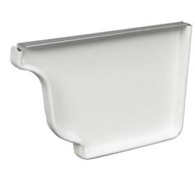 27006 Amerimax K-style Right Gutter End Cap 5 Inch Aluminum White 100 Pack