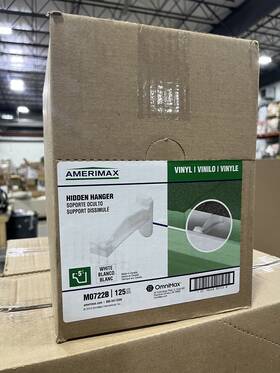 M0722b Amerimax - 5 Inch K-style Hidden Gutter Hanger White Box Of 125
