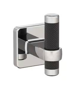 Bh36563pnbbr Amerock Esquire Single Robe Hook In Polished Nickel/black Bronze