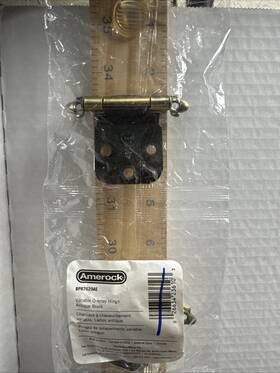 Cm7628ae Amerock 3/8 Inch Self-closing Inset Face Frame Cabinet Door Hinges Antique Brass