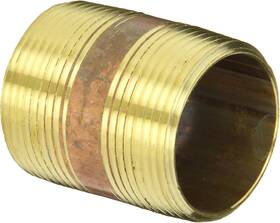 38300-2020 Anderson Metals Red Brass Pipe Fitting Nipple 1-1/4 Inch X Npt Male 2