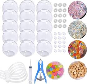 Anergoo 313049068086 Diy Stress Ball Making Kit-easy Diy- 15 Tpr Skins Total 14oz Of Various Fillers