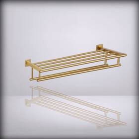Ga024-7 Angle Simple Hotel Towel - Shelf With Bars For Sim Brushed L D H Gold