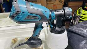 Ab2806c Aoben Paint Sprayer 750w Hvlp Spray Gun With 4 Nozzles Electric Blue