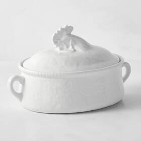 32243 Apilco Porcelain Chicken Casserole Dish