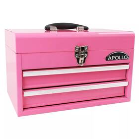 Dt5010p Apollo Tools 884540160185 2 Drawer Steel Chest Pink