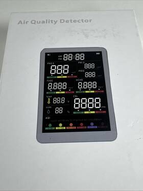 X004txmtfr Aqitech Indoor Professional Air Quality Detector. Needs A Standard Usb Charger