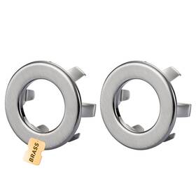 Ar42056-2 Arcora Sink Overflow Ring Brushed Nickel 2 Pack Solid Brass Bathroom Vessel